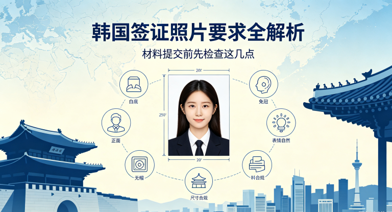 韩国签证照片要求全解析 | 2026最新版